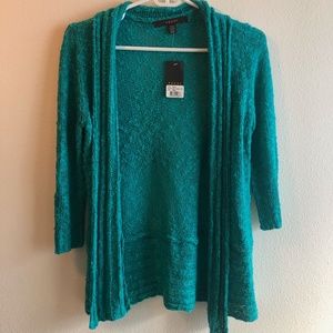 NWT Turquoise Knit Open Front Cardigan